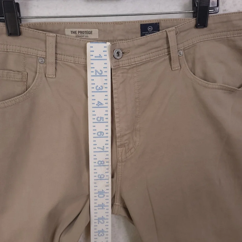 Adriano Goldschmied The Protege Pants Mens 38x34 Fits 38x30 Khaki Straight Leg